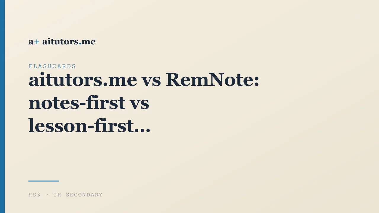 aitutors.me 与 RemNote：笔记优先，还是课程优先