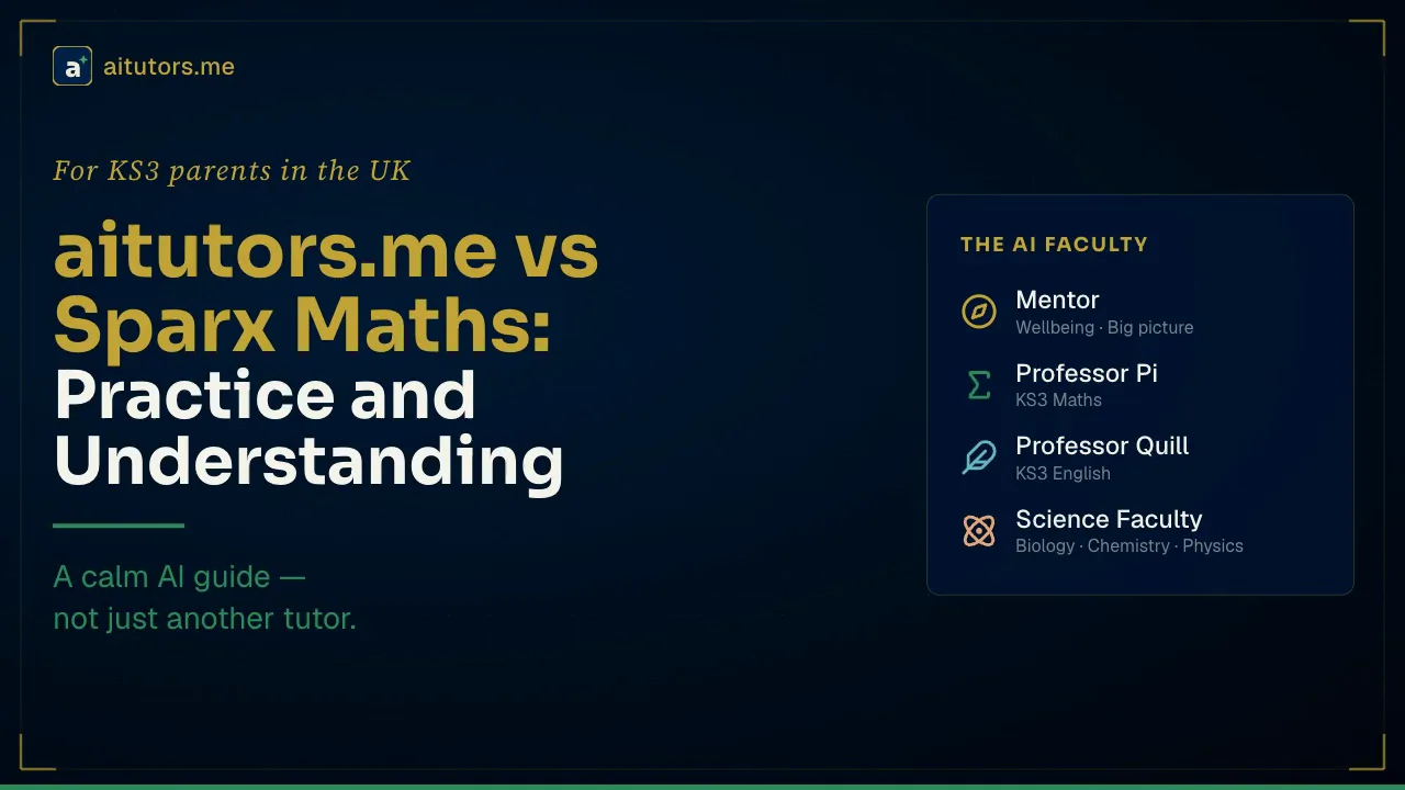 aitutors.me vs Sparx Maths: Parent-Led vs School-Led Tutoring