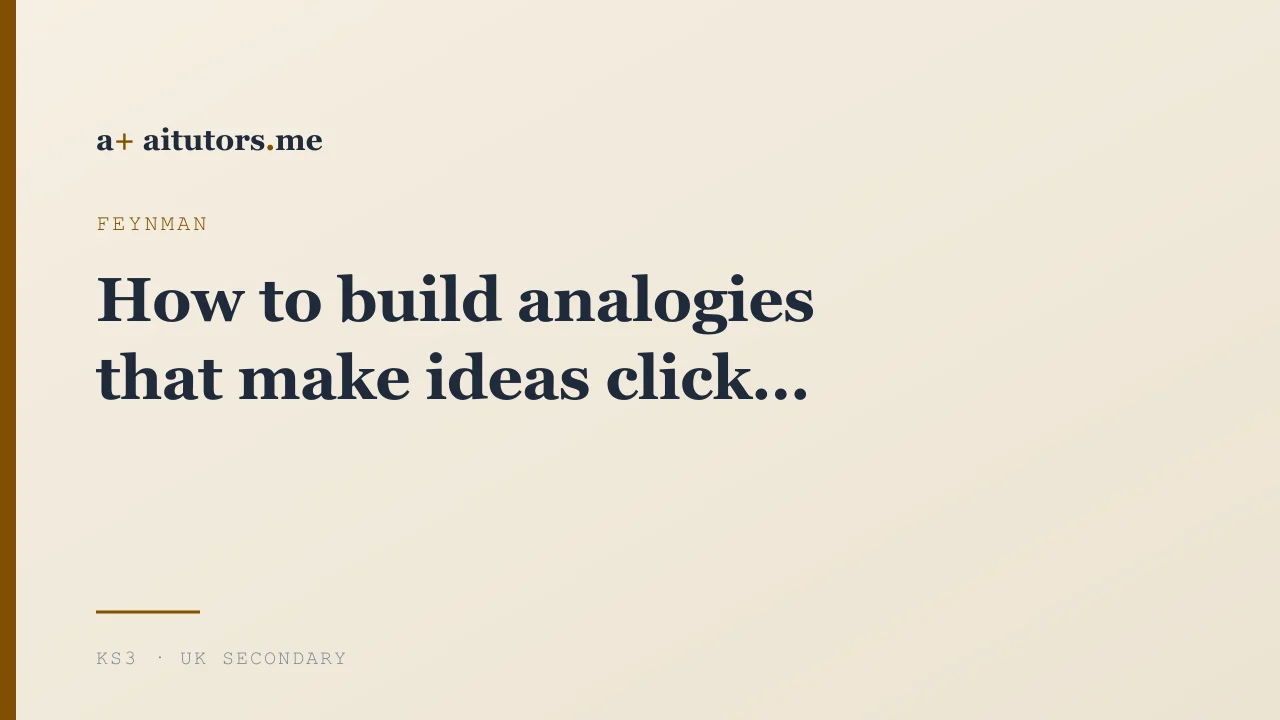 How to build analogies that make ideas click
