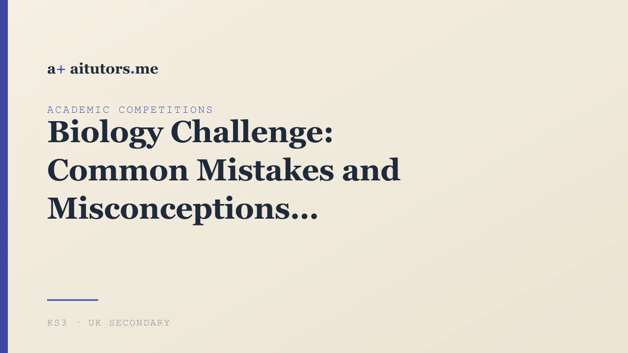 Biology Challenge: Common Mistakes and Misconceptions