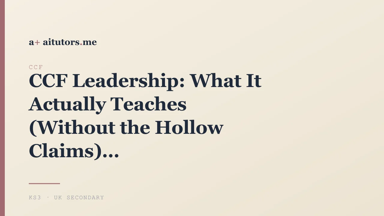 CCF Leadership: What It Actually Teaches (Without the Hollow Claims)