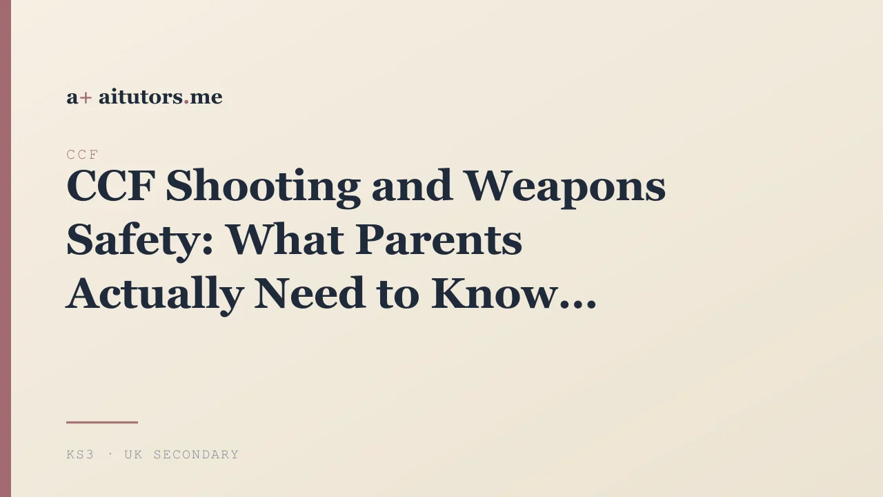 CCF Shooting and Weapons Safety: What Parents Actually Need to Know