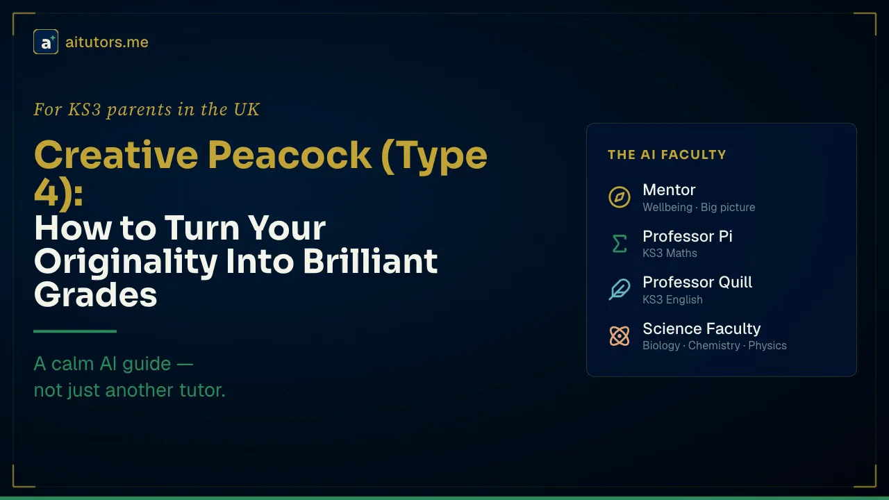 Creative Peacock (Type 4): How to Turn Your Originality Into Brilliant Grades