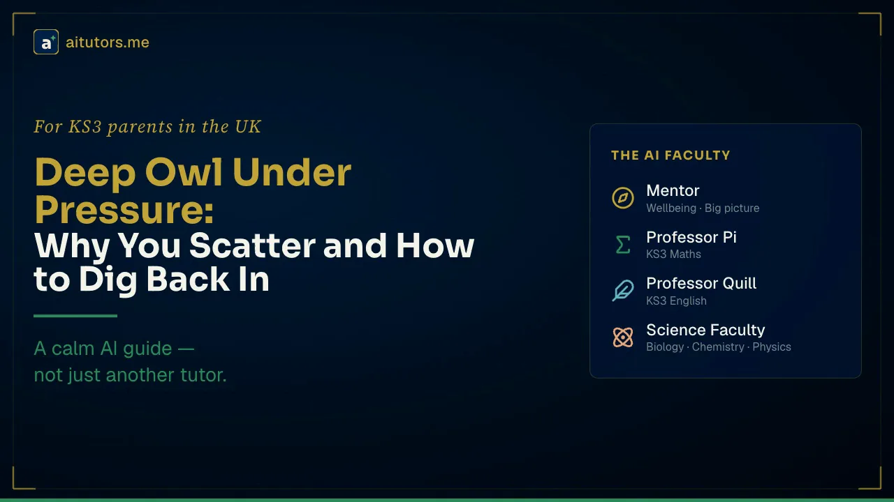 Deep Owl Under Pressure: Why You Suddenly Scatter — and How to Dig Back In