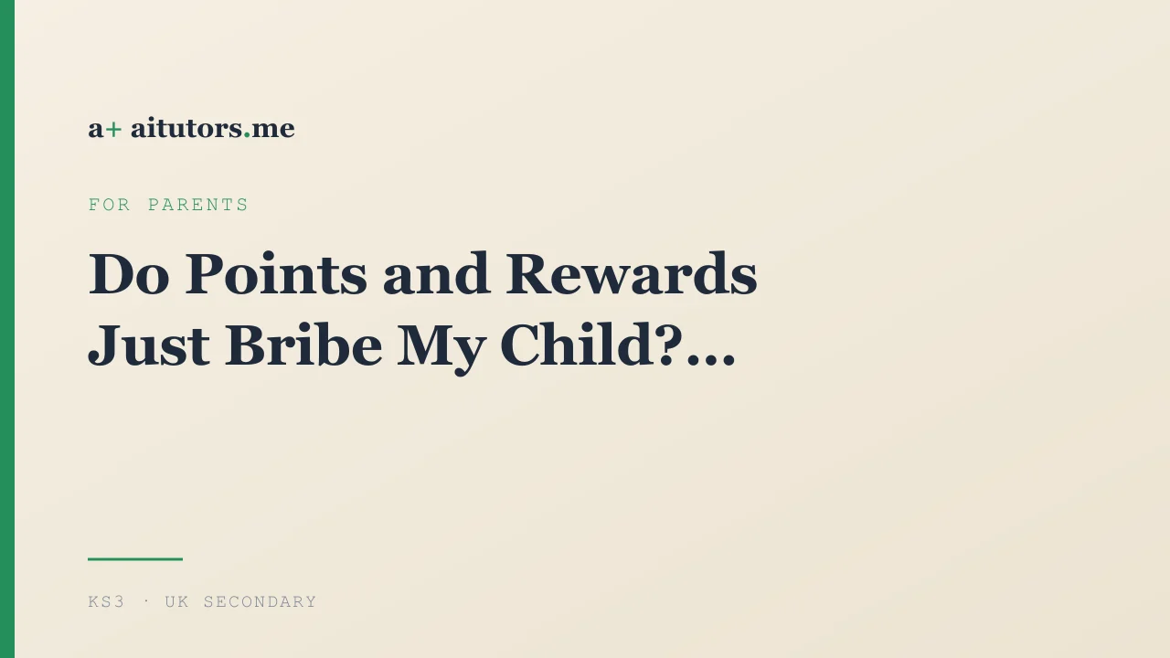 Do Points and Rewards Just Bribe My Child?