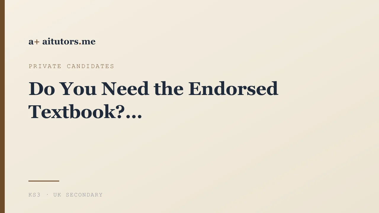 Do You Need the Endorsed Textbook?