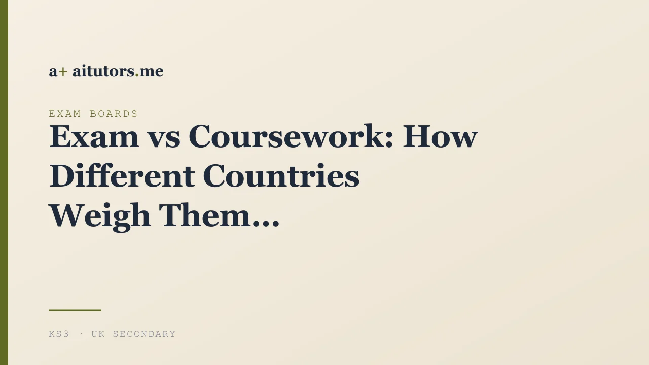 Exam vs Coursework: How Different Countries Weigh Them