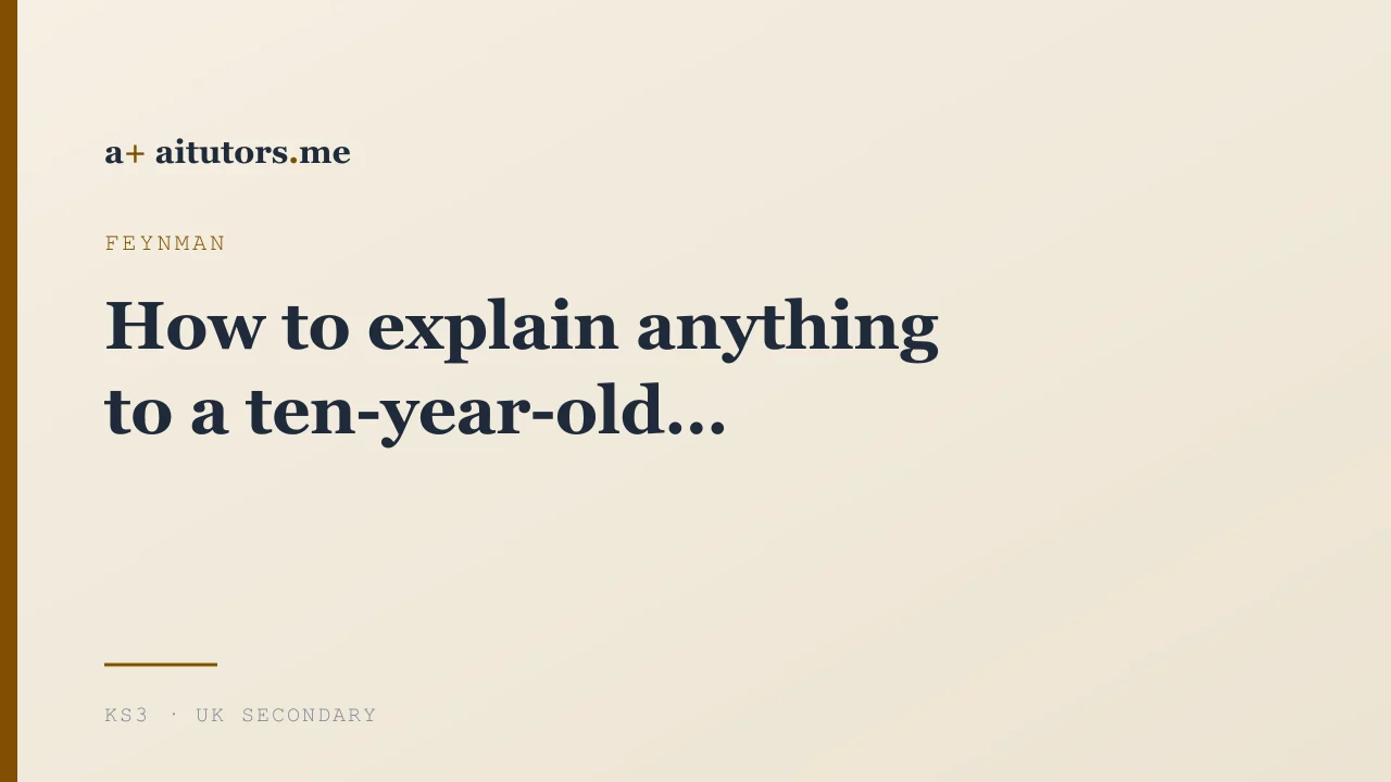 How to explain anything to a ten-year-old