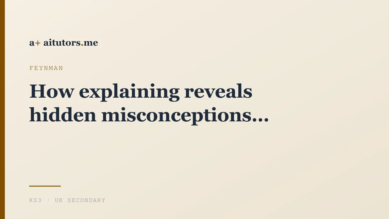 How explaining reveals hidden misconceptions
