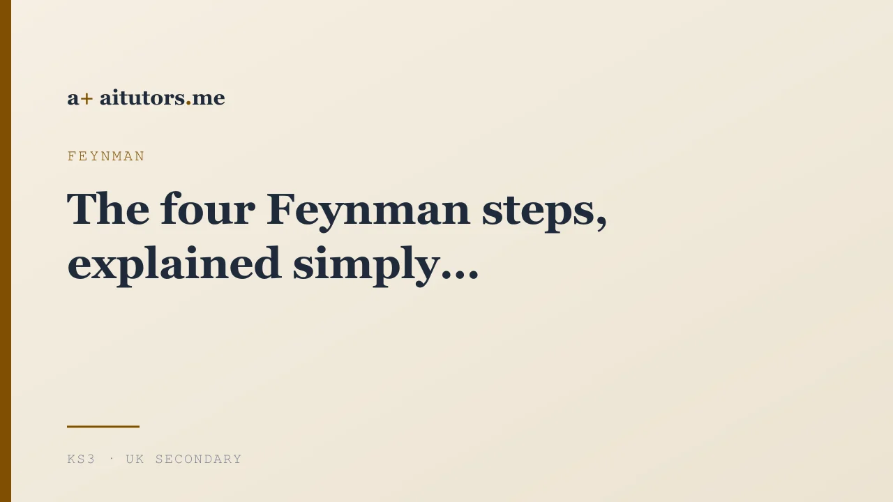 The four Feynman steps, explained simply
