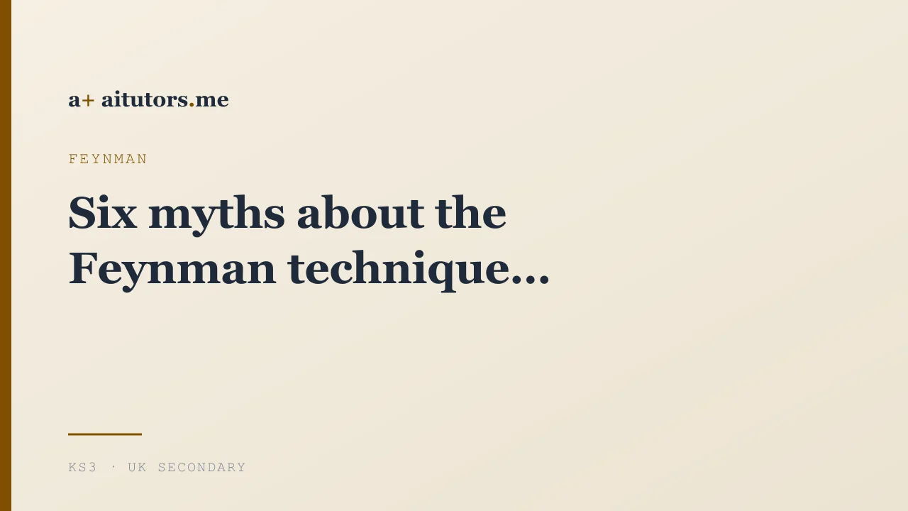 Six myths about the Feynman technique