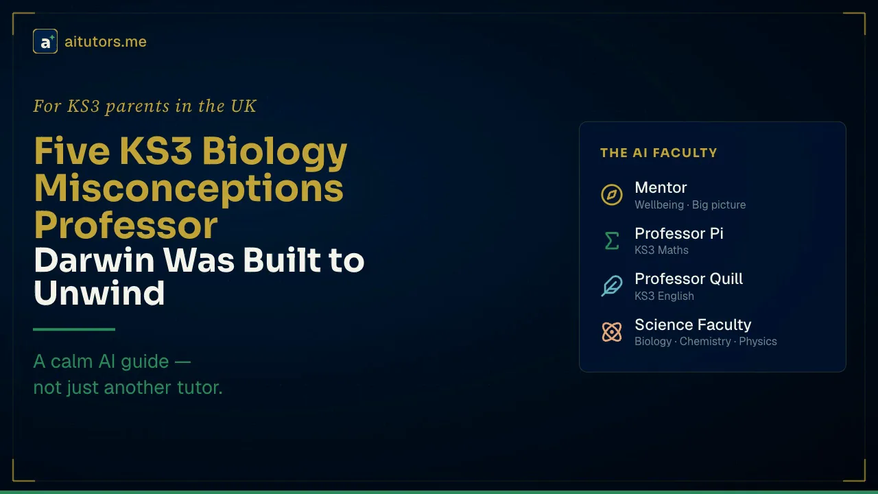Five KS3 Biology Misconceptions Professor Darwin Was Built to Unwind