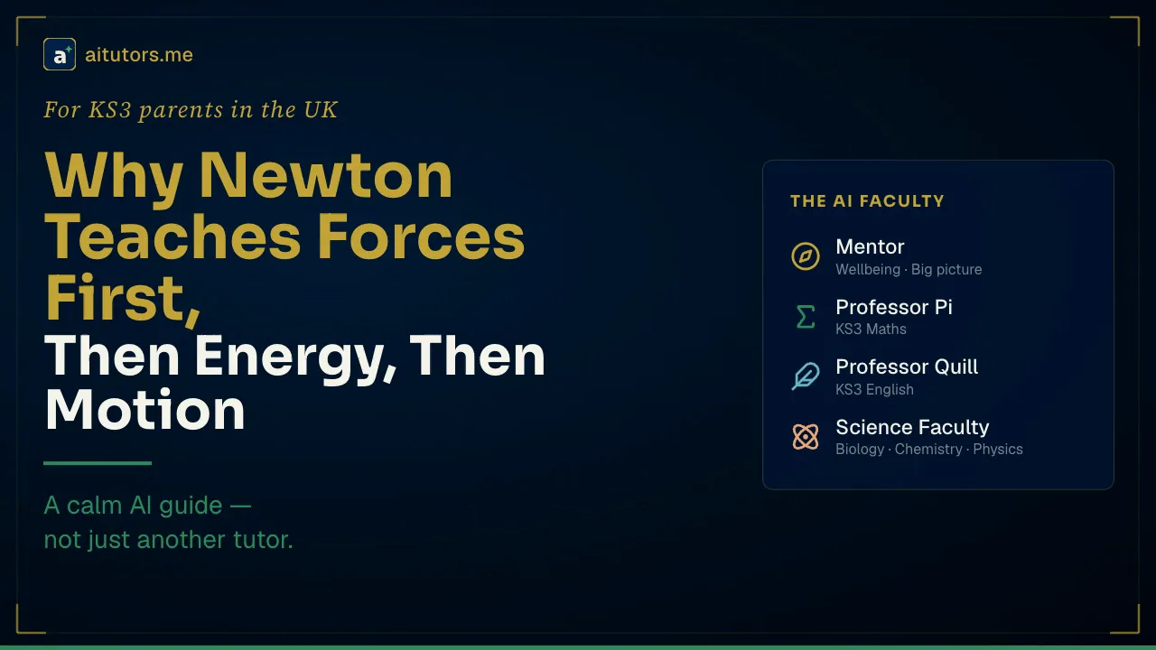 Why Newton Teaches Forces First, Then Energy, Then Motion