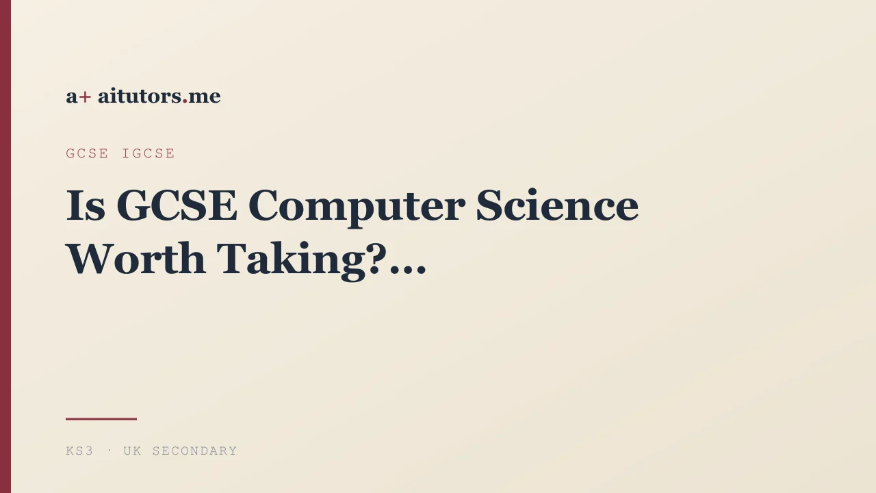 Is GCSE Computer Science Worth Taking?