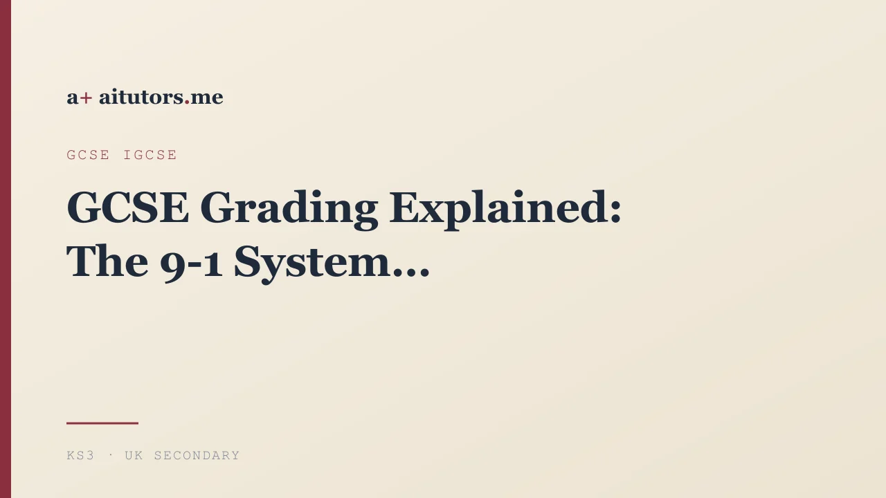 GCSE Grading Explained: The 9-1 System