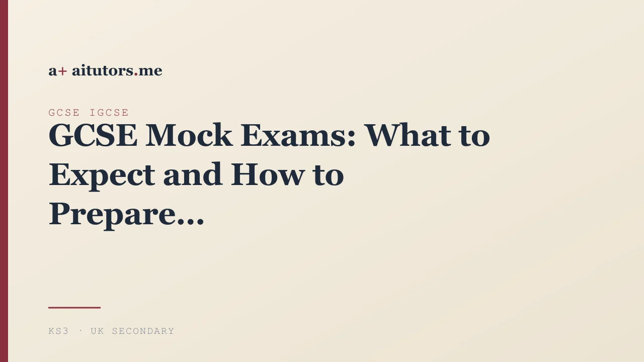 GCSE Mock Exams: What to Expect and How to Prepare