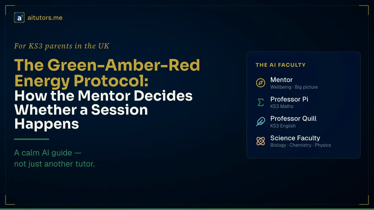 The Green-Amber-Red Energy Protocol: How the Mentor Decides Whether a Session Happens