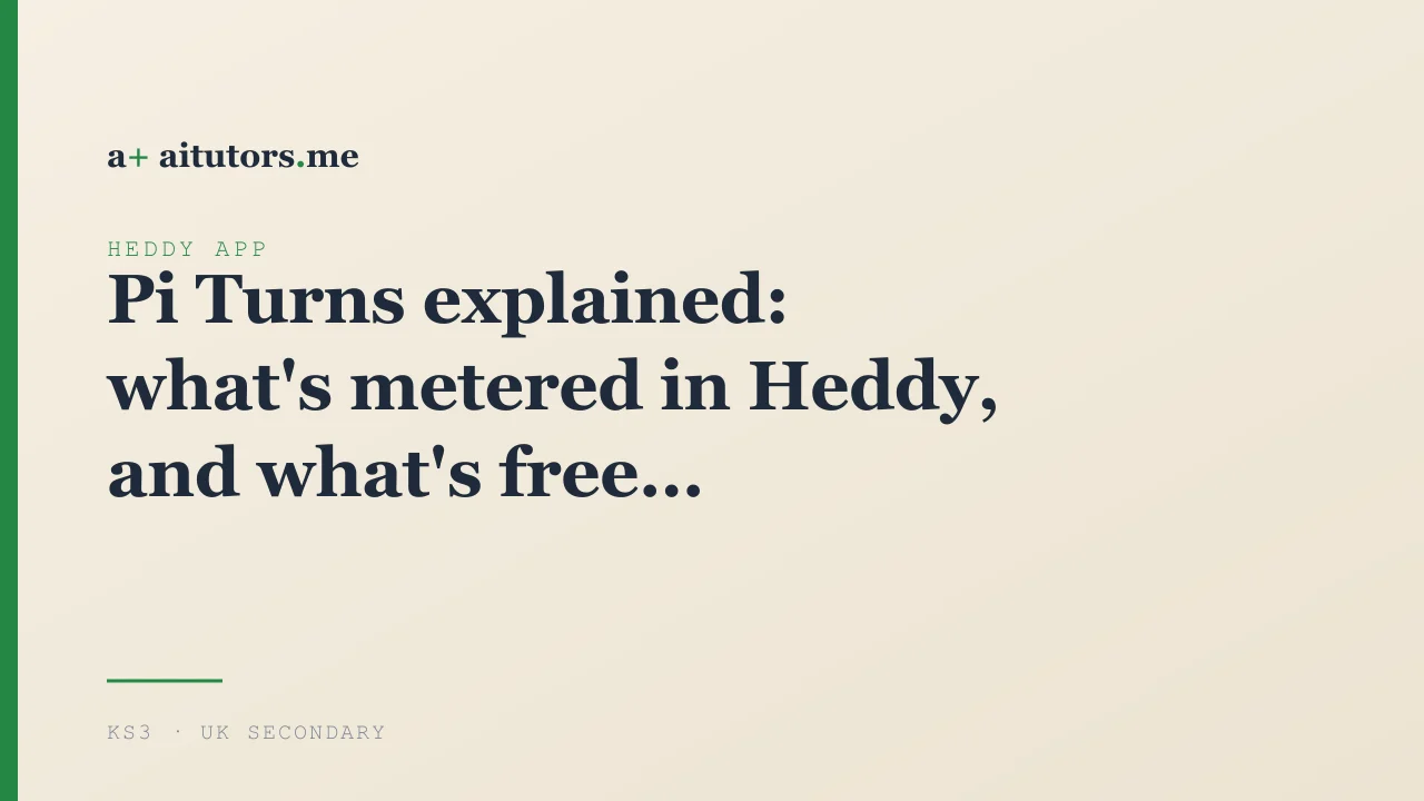 Pi Turns explained: what's metered in Heddy, and what's free