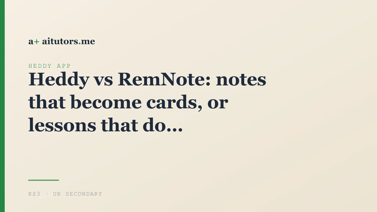 Heddy vs RemNote: notes that become cards, or lessons that do