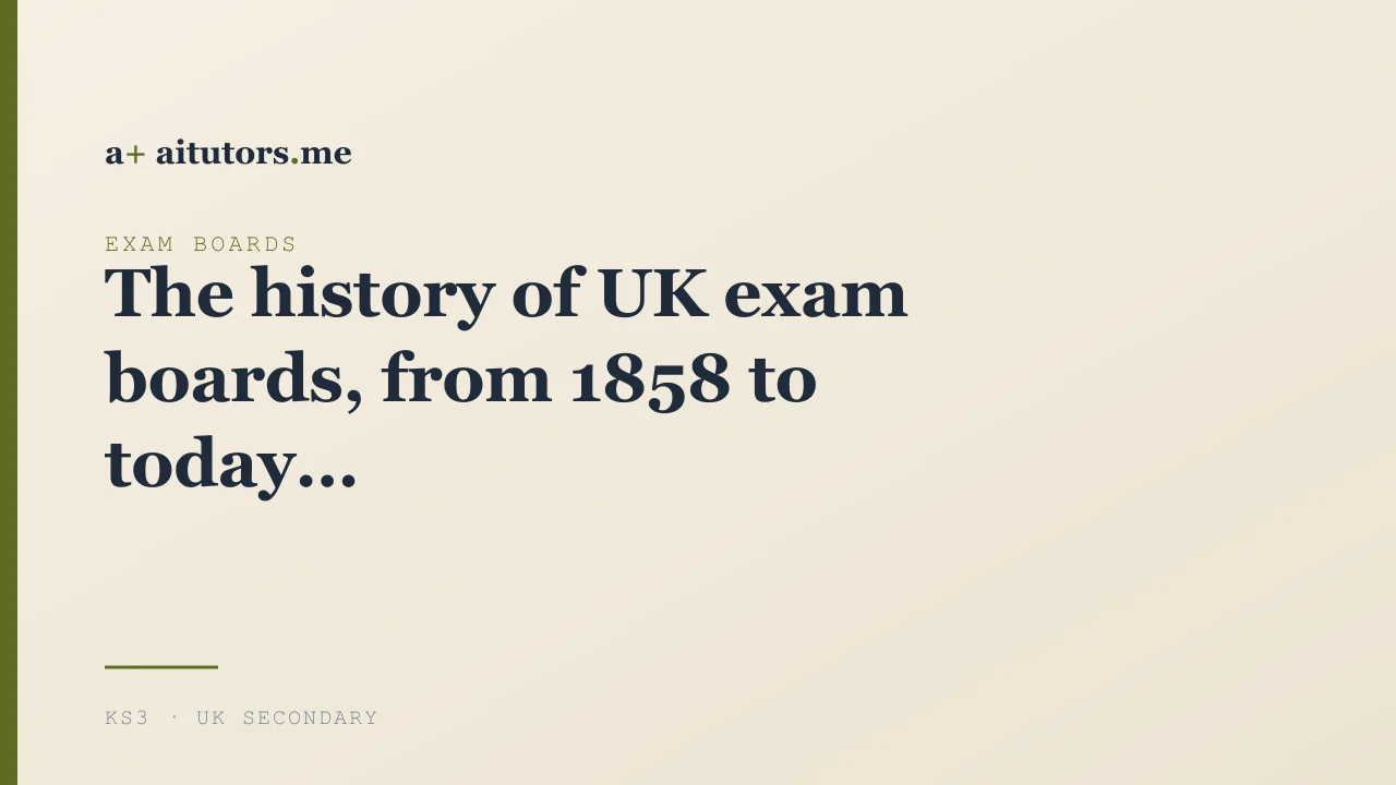 The history of UK exam boards, from 1858 to today