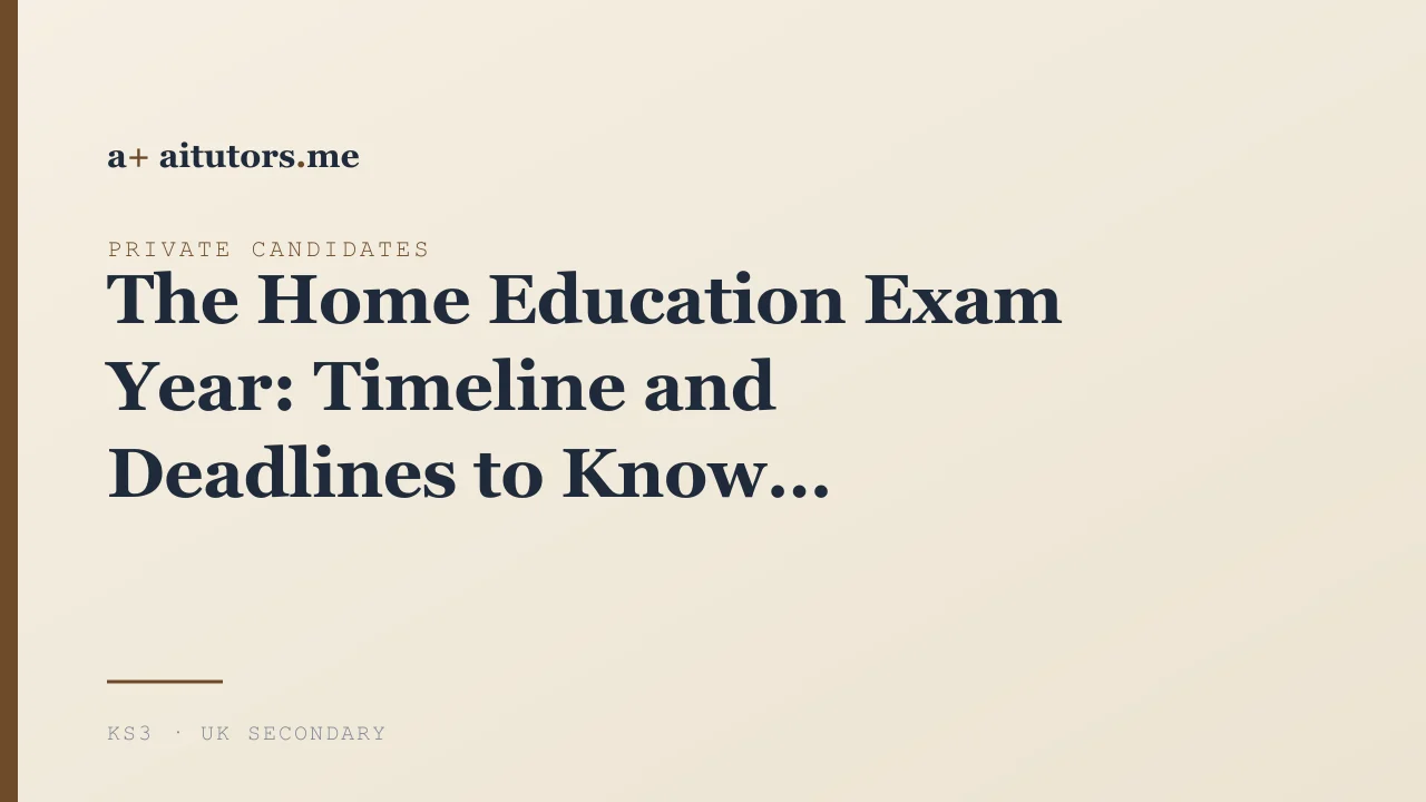 The Home Education Exam Year: Timeline and Deadlines to Know