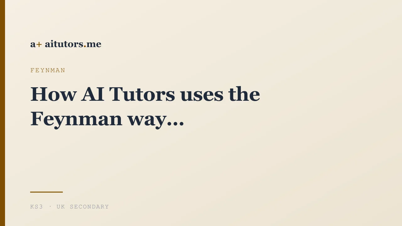 How AI Tutors uses the Feynman way