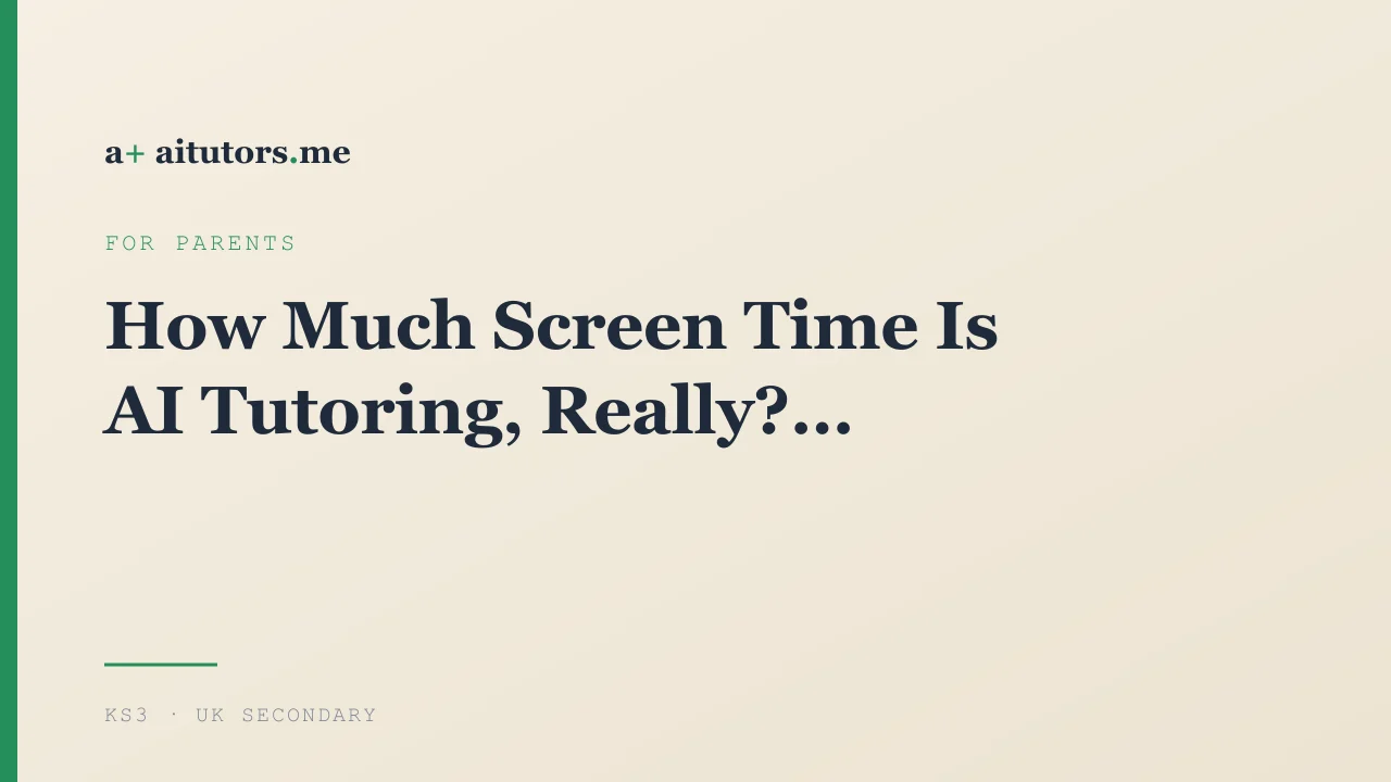 How Much Screen Time Is AI Tutoring, Really?