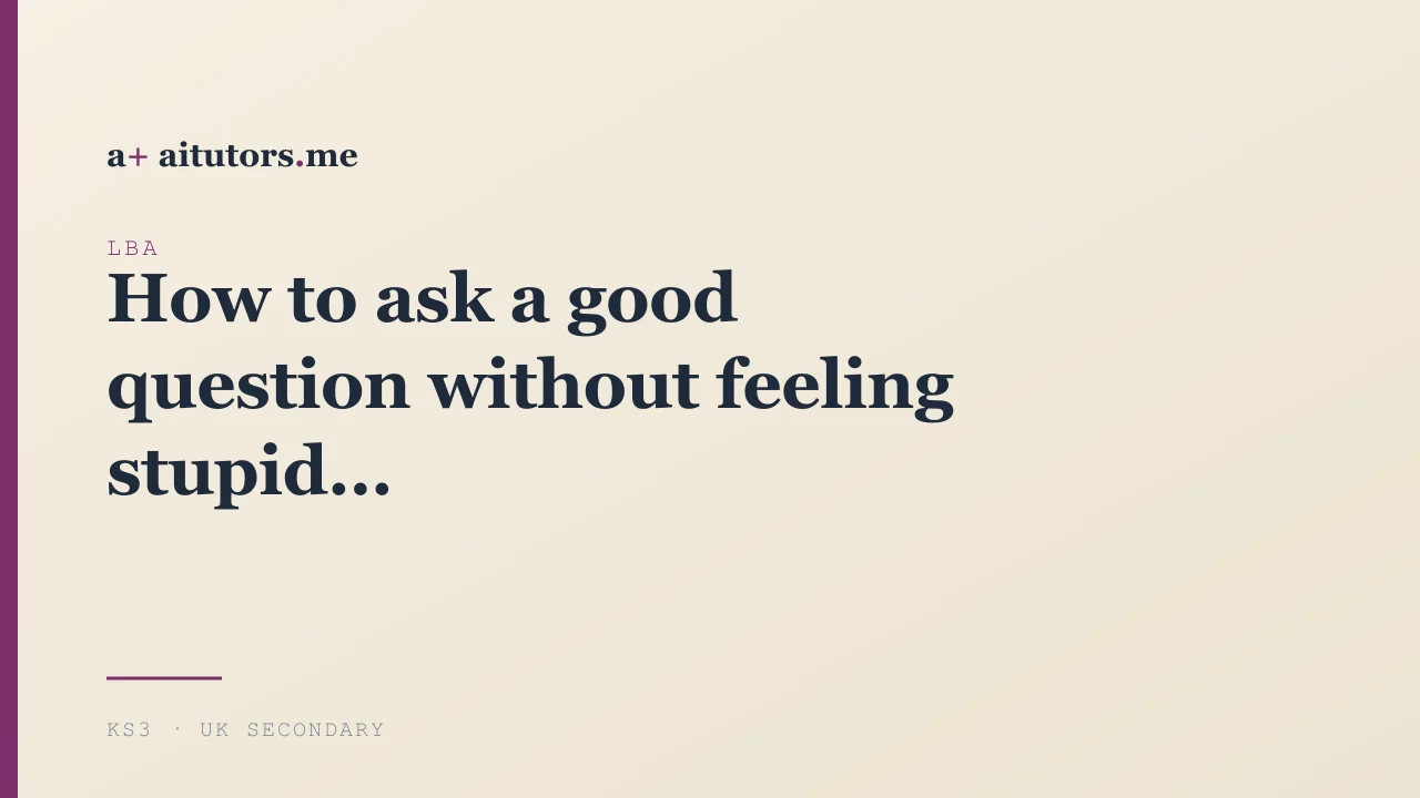 How to ask a good question without feeling stupid