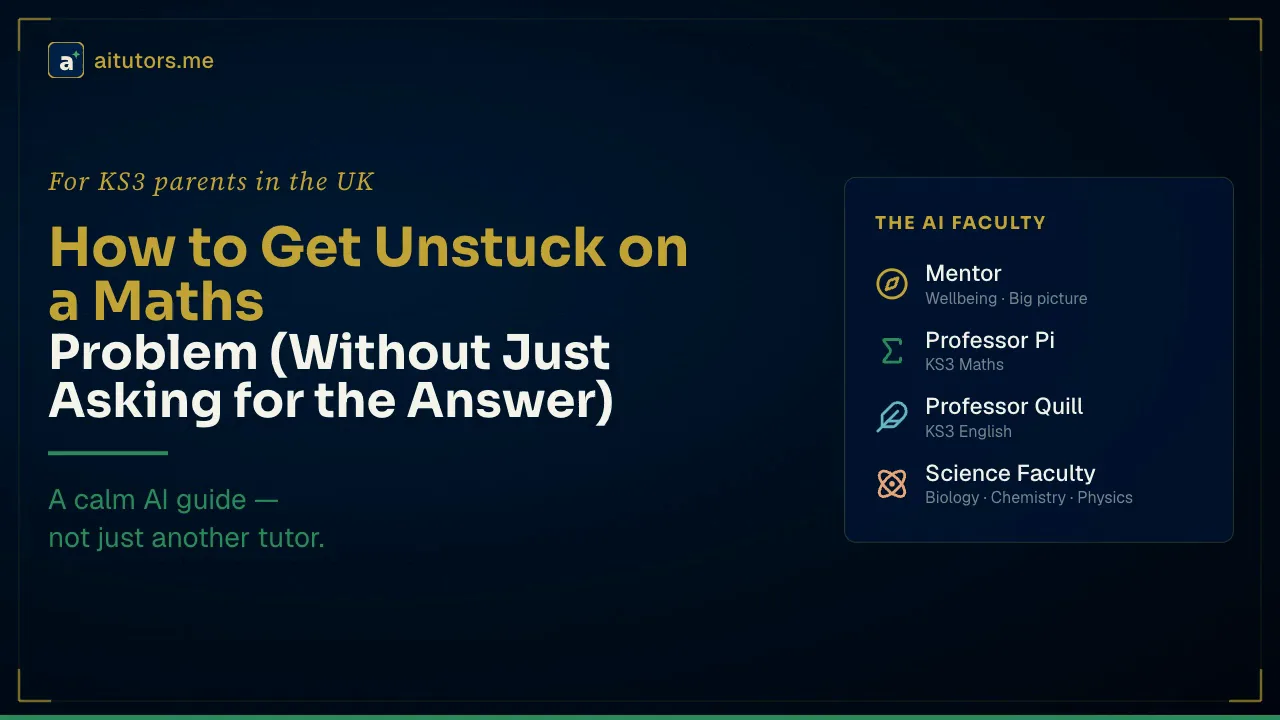 How to Get Unstuck on a Maths Problem (Without Just Asking for the Answer)