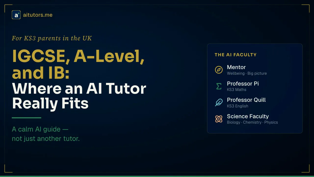 IGCSE, A-Level, and IB: Where an AI Tutor Fits in the Independent School Curriculum