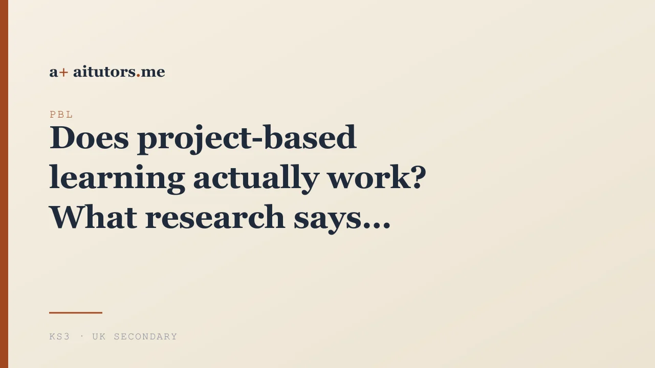 Does project-based learning actually work? What research says