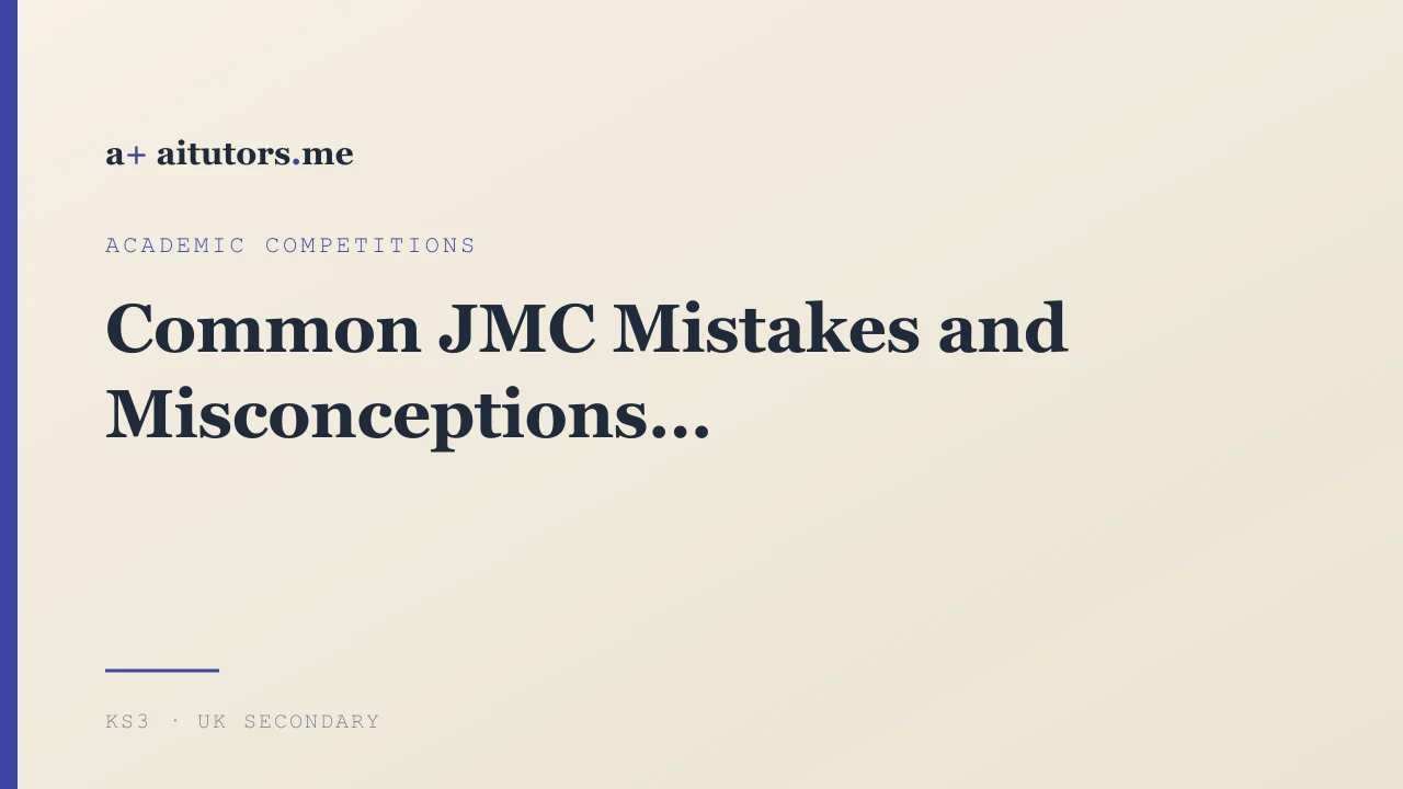 Common JMC Mistakes and Misconceptions