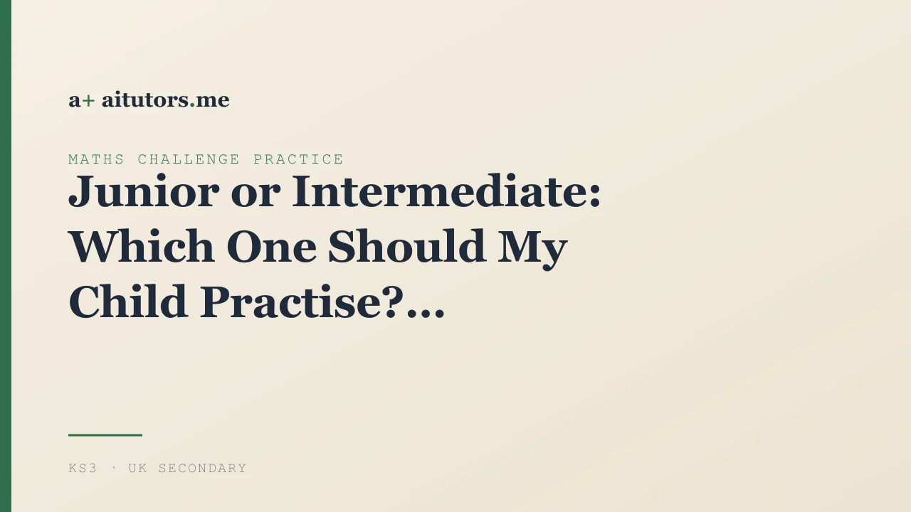 Junior or Intermediate: Which One Should My Child Practise?