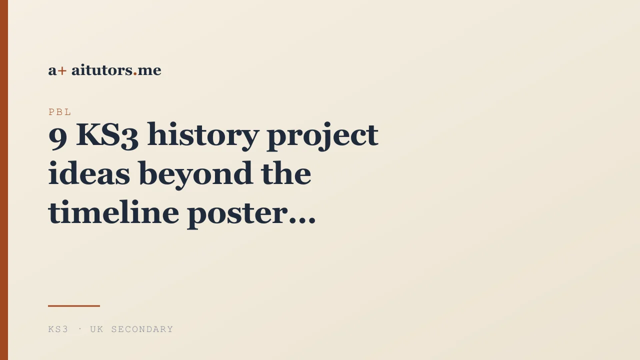 9 KS3 history project ideas beyond the timeline poster