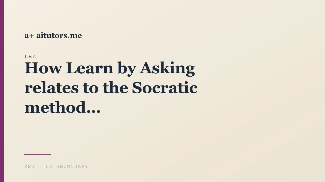 How Learn by Asking relates to the Socratic method