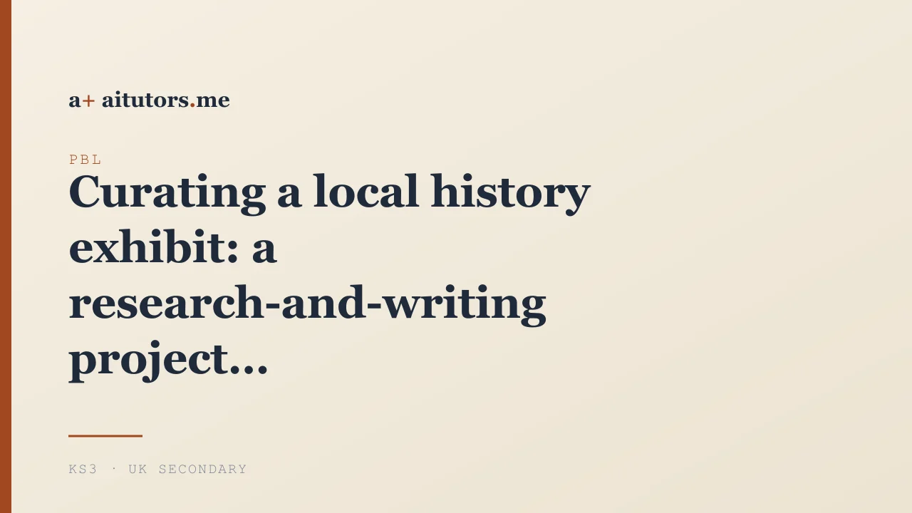 Curating a local history exhibit: a research-and-writing project