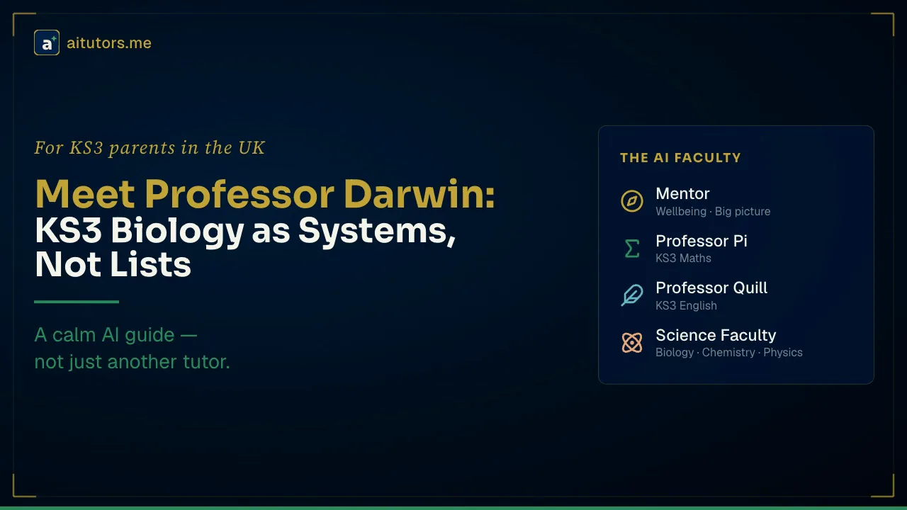 Meet Professor Darwin: KS3 Biology as Systems, Not Lists