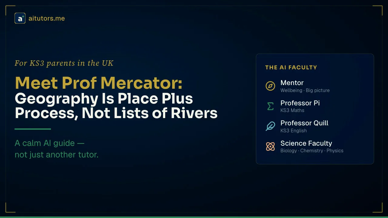 Meet Prof Mercator: Geography Is Place Plus Process, Not Lists of Rivers