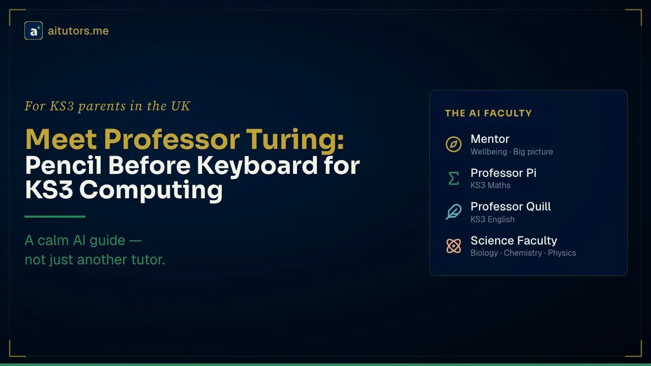 Meet Prof Turing: Pencil Before Keyboard, Always