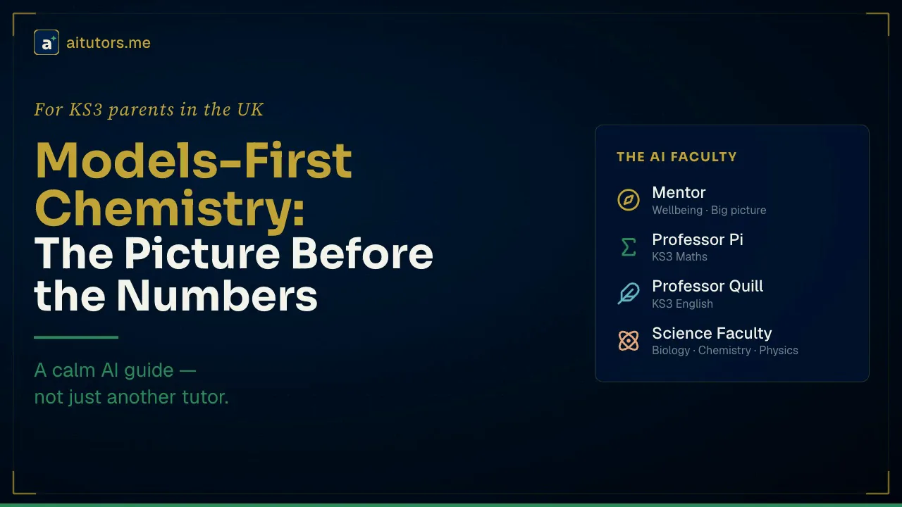 Models-First Chemistry: How Prof Curie Teaches the Picture Before the Numbers