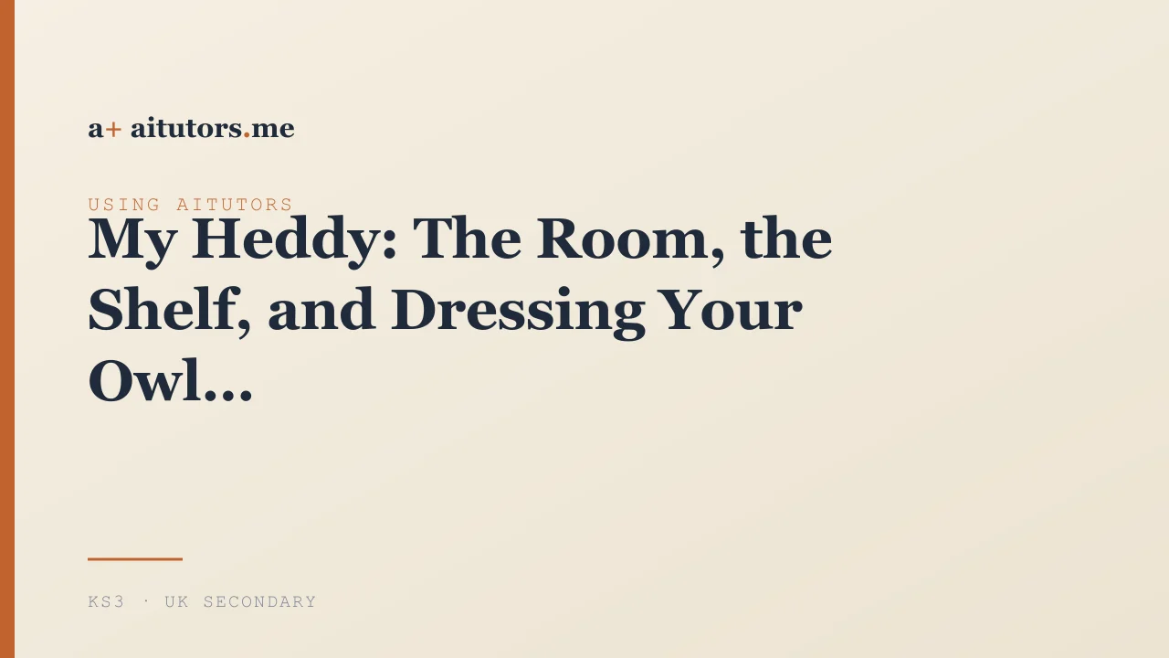My Heddy: The Room, the Shelf, and Dressing Your Owl
