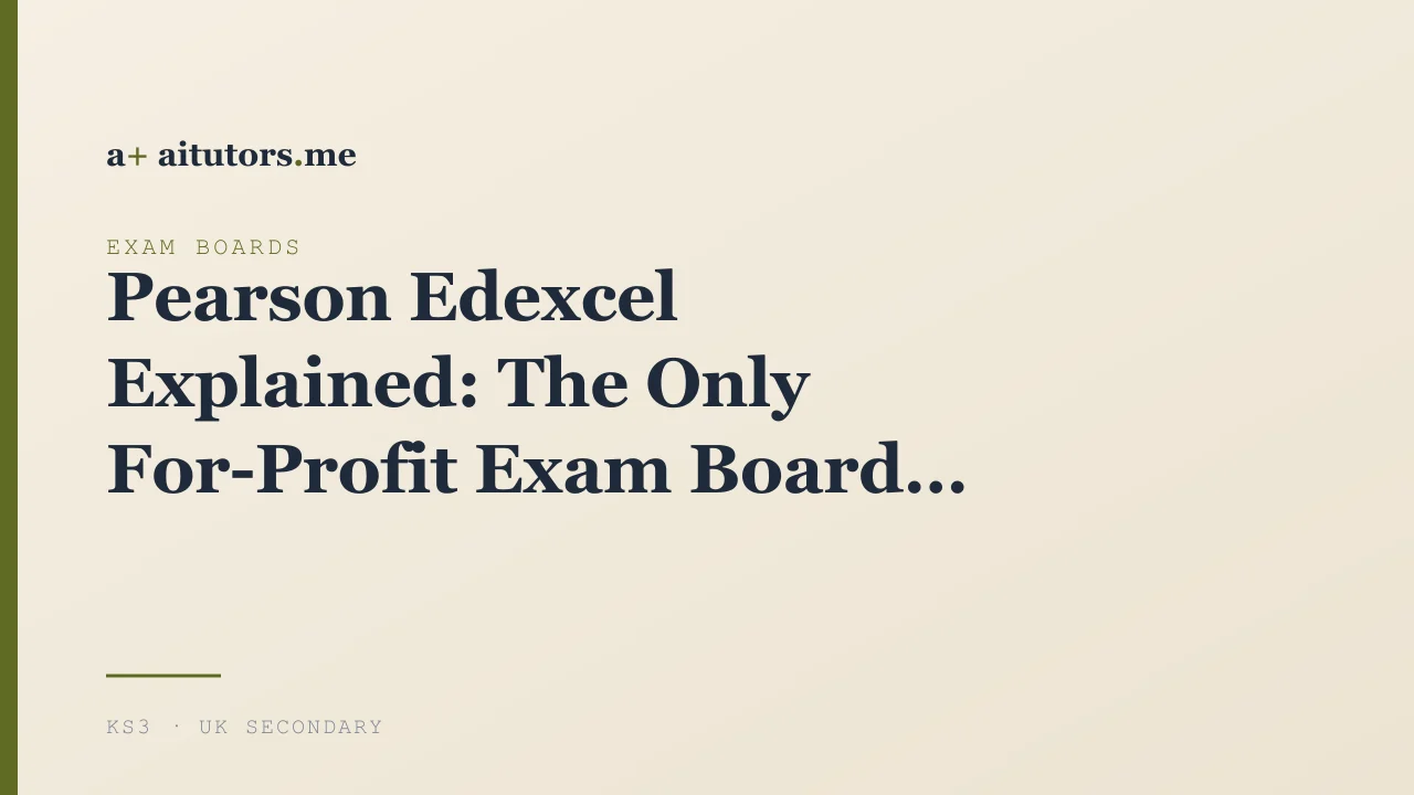 Pearson Edexcel Explained: The Only For-Profit Exam Board