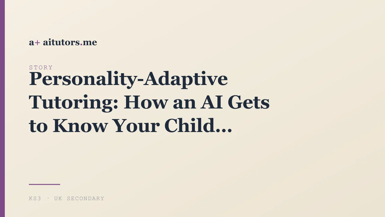 Personality-Adaptive Tutoring: How an AI Gets to Know Your Child