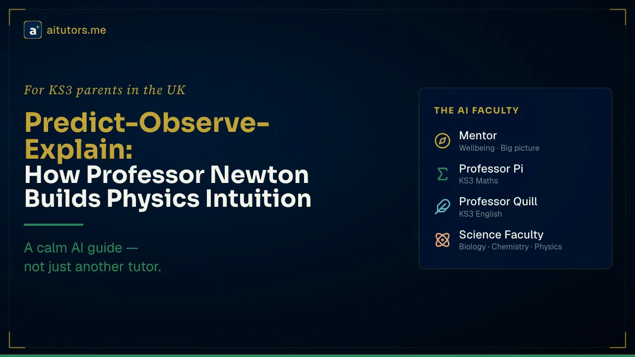 Predict-Observe-Explain: How Professor Newton Builds Physics Intuition