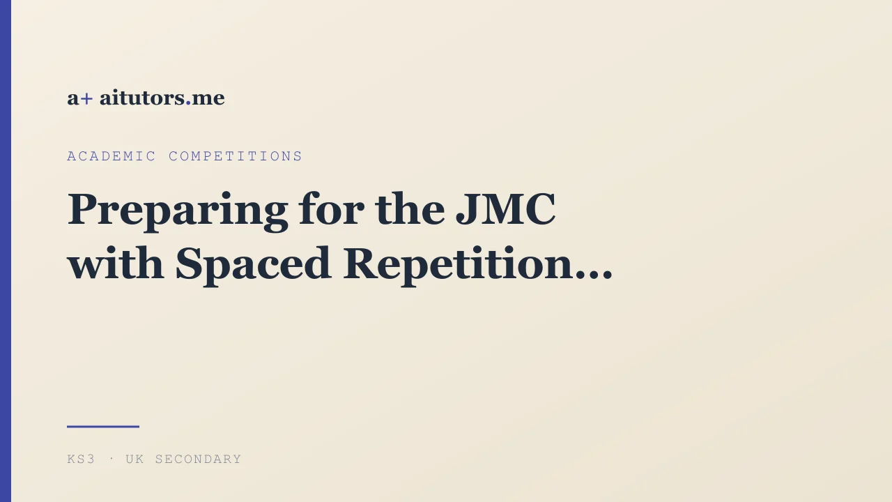 Preparing for the JMC with Spaced Repetition