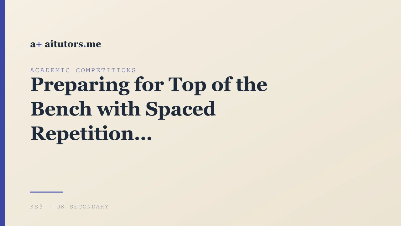 Preparing for Top of the Bench with Spaced Repetition