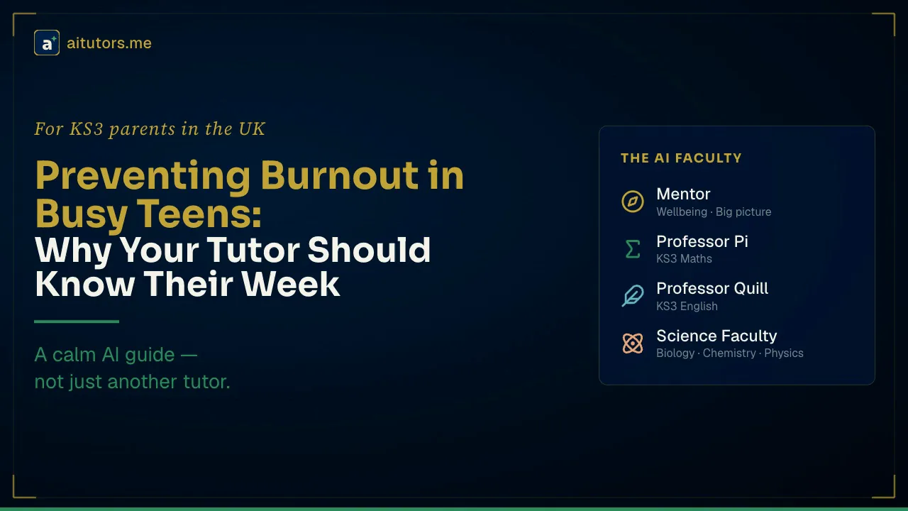 Preventing Burnout in Busy Teens: Why Your Tutor Should Know Their Week