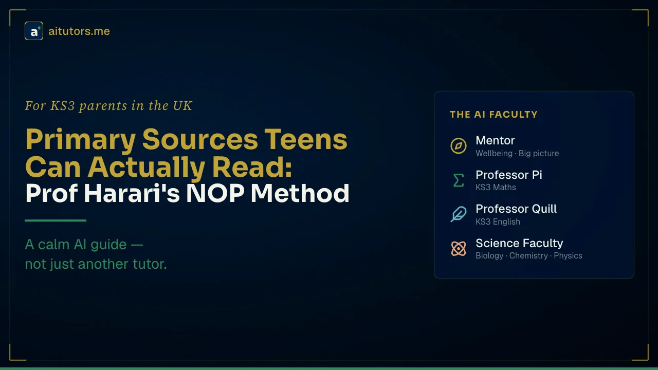 Primary Sources Teens Can Actually Read: Prof Harari's Curation Philosophy