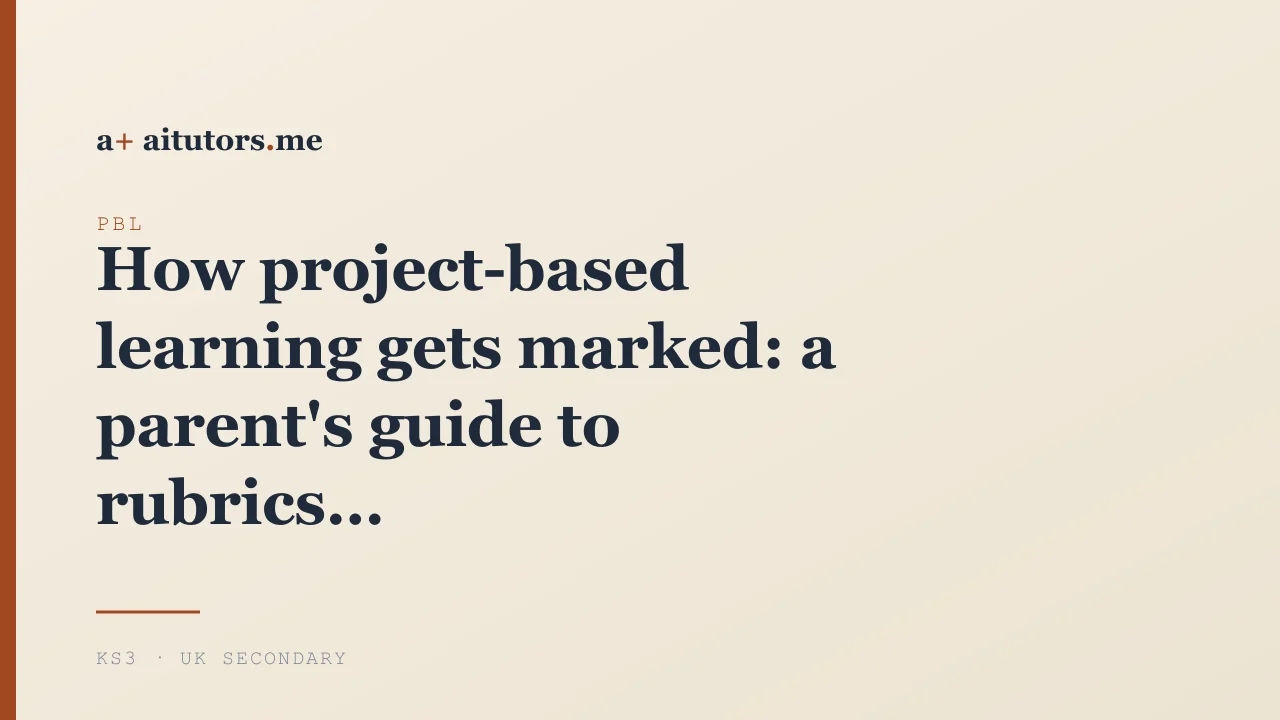 How project-based learning gets marked: a parent's guide to rubrics