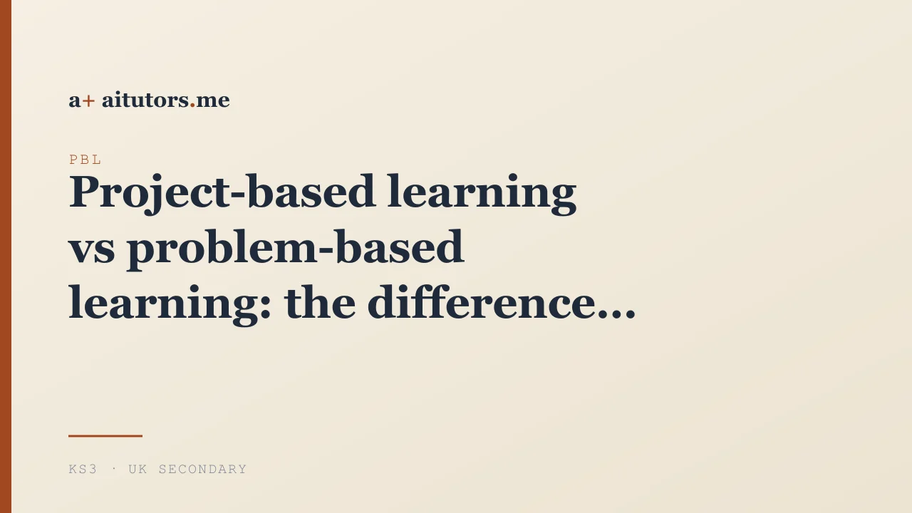 Project-based learning vs problem-based learning: the difference